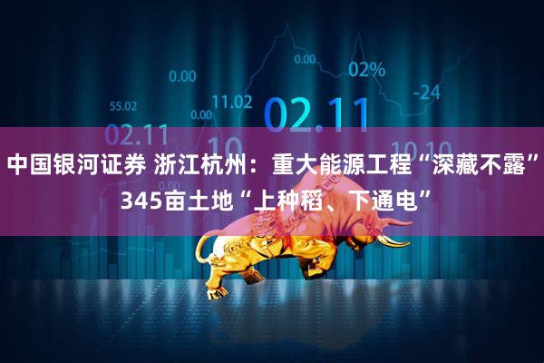 中国银河证券 浙江杭州：重大能源工程“深藏不露” 345亩土地“上种稻、下通电”