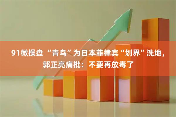 91微操盘 “青鸟”为日本菲律宾“划界”洗地,郭正亮痛批:不要再放毒了
